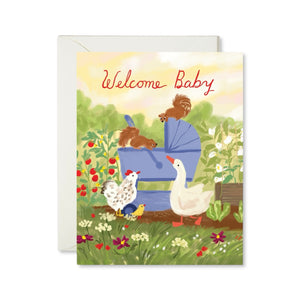 Karen Schipper Baby Card ~ Sweet Farm