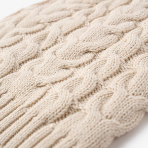 Elegant Baby Horseshoe Cable Knit Hat ~ Rainy Day