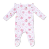 Angel Dear 2 Way Zipper Frill Sleeve Footie ~ Ribbon Ballerinas