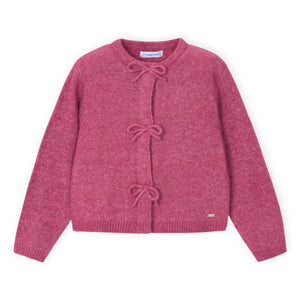 Mayoral Girls Knit Cardigan w/ Bows ~ Petal Mix