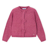 Mayoral Girls Knit Cardigan w/ Bows ~ Petal Mix