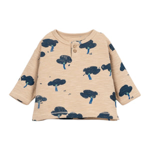 Play Up Baby Tree Print l/s Top & Corduroy Overalls Set ~ Beige/Teal