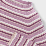 Mayoral Girls Ribbed Mock Neck l/s Top ~ Violet Mix