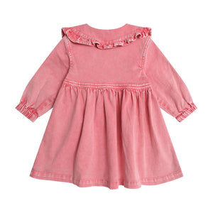 Huxbaby Cherry Vintage Floral Collar Dress ~ Apricot