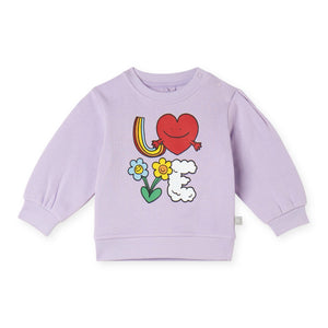 Stella McCartney Baby Girl Love Sweatshirt & Sweatpants Set ~ Purple