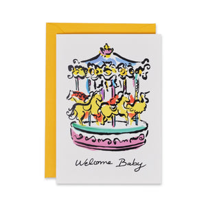 Wrap Welcome Baby Carousel Baby Card