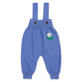 Bobo Choses Baby Watercolor Print Woven Onesie & Stamp Bloom Knit Overalls Set ~ Lavender/Purple