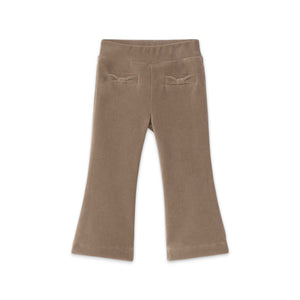 Mayoral Baby Girl Ribbed Velour Flare Leggings ~ Walnut