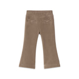Mayoral Baby Girl Ribbed Velour Flare Leggings ~ Walnut