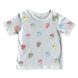 Rowdy Sprout Rolling Stones Printed s/s T-shirt ~ Vintage White