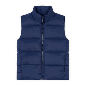 Mayoral Boys Puffer Vest, l/s Tee & Sweatpants 3pc Set ~ Blue/Olive