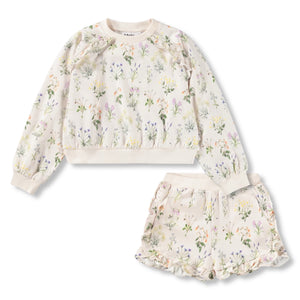 Molo Mabel Sweatshirt & Acacia Shorts Set 7-12 ~ Primavera