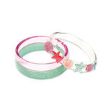 Lilies & Roses Pearlized Seashells Bracelet Set
