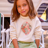 Mayoral Girls Sweatshirt w/ Sequins ~ Chickpea