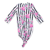 Angel Dear Knotted Gown & Headband Set ~ Cabbage Rose Stripe
