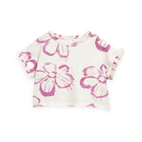 Play Up Baby Floral T-Shirt & Shorts w/ Frills Set ~ Off White/Magenta