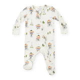 Angel Dear 2 Way Zipper Footie ~ French Toast