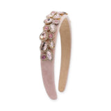 Bari Lynn Multi Jeweled Velvet Headband
