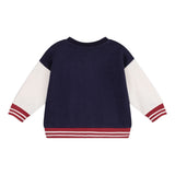 Petit Bateau Baby Varsity Jacket ~ Navy/White