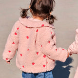 Molo Baby Ursula Sherpa Jacket ~ Red Hearts Soft
