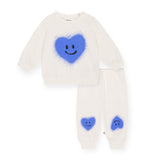 Molo Baby Disc Sweatshirt & Simeon Sweatpants Set ~ Blue Heart