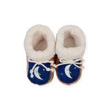 Bobo Choses Baby Beneath The Moon Suede Sherpa Booties ~ Light Brown