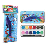 eeBoo In the Sea 12 Watercolors Tin