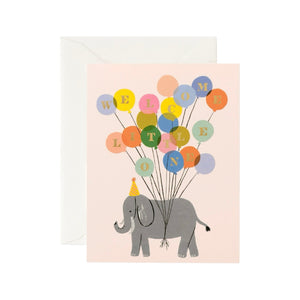 Rifle Paper Co. Elephant Welcome Baby Card