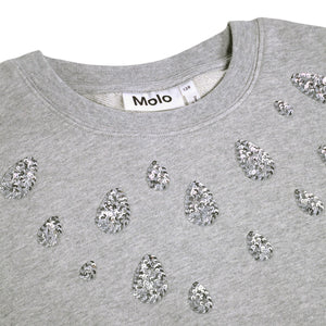 Molo Miki Sweatshirt 7-12 ~ Grey Melange