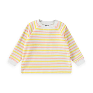 Molo Baby Dora Sweatshirt & Signe Shorts Set ~ Sun Melon Stripe