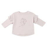 Quincy Mae Fleur l/s Ruffle Tee & Floret Drawstring Pants Set ~ Lilac/Ivory