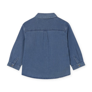 Mayoral Baby Boy Soft Denim Button Down Shirt ~ Medium Wash