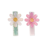 Lilies & Roses Pink & White Pearlized Daisy Hair Clips