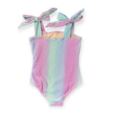 Shade Critters Shimmer Bunny Tie Shoulder Swimsuit ~ Ocean Ombre