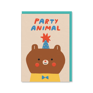Ohh Deer Party Animal Bear Birthday Card