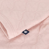 Petit Bateau Quilted Cardigan, Ruffle Collar Onesie & Pants Set ~ Light Pink/White