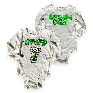 Rowdy Sprout Green Day Kerplunk l/s Onesie ~ Vintage White