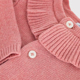 Petit Bateau Baby Ruffle Collar Knit Cardigan ~ Pink