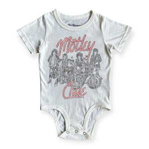 Rowdy Sprout Motley Crue s/s Onesie ~ Vintage White
