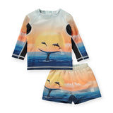 Molo Baby Nemo l/s Rashgaurd & Newton Swim Trunks ~ Ocean Smile