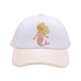Bari Lynn Toddler Trucker Hat ~ Pink Mermaid/White Galaxy