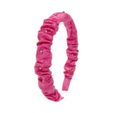 Bari Lynn Crystallized Leather Crinkle Headband