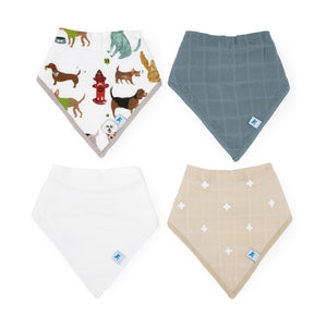 Little Unicorn Cotton & Muslin Bandana Bib 4 Pack ~ Woof
