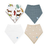 Little Unicorn Cotton & Muslin Bandana Bib 4 Pack ~ Woof