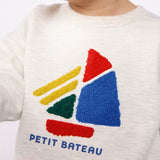 Petit Bateau Baby Boat Logo Sweatshirt ~ Oatmeal