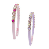 Bari Lynn Thin Satin Jewel Heart Headband