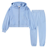 Molo Martina Zip Hoodie & Adriana Sweatpants Set ~ Topaz Blue