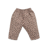 Play Up Baby l/s Top w/ Collar & Leopard Print Twill Pants Set ~ Charcoal/Tan