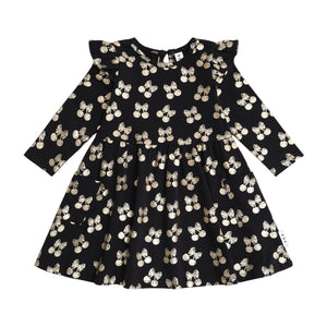 Huxbaby Cherry Pie Dress ~ Black/Gold