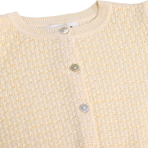 Molo Baby Goldie Knit Cardigan ~ Pearled Ivory